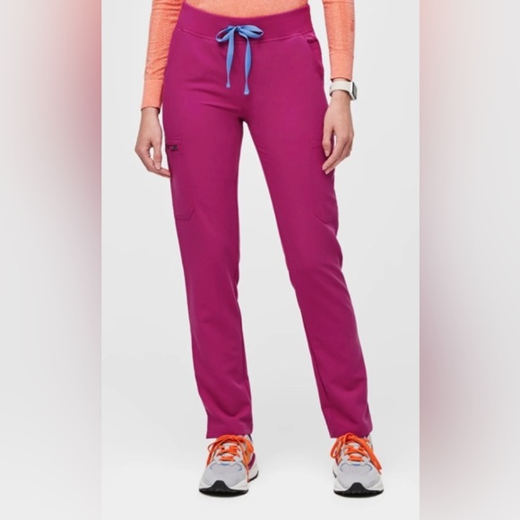 Figs Other - 💗💜FIGS Yola High Waisted Large-Tall Skinny Scrub Pants Raspberry Sorbet NWT